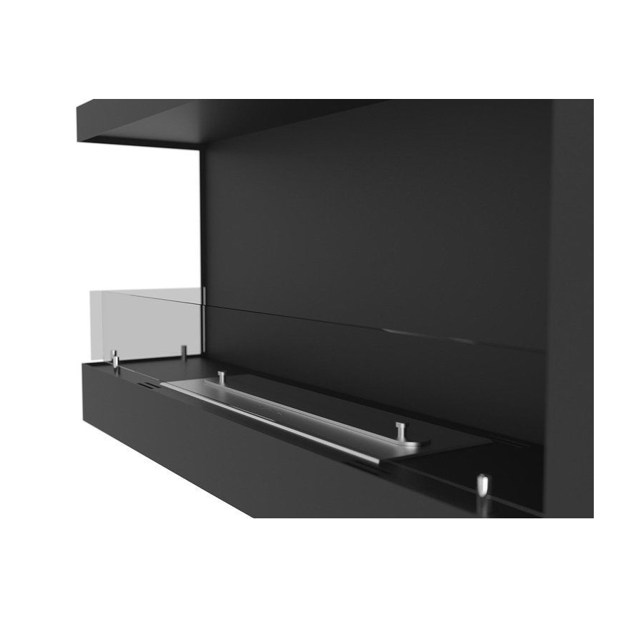 InFire - Lareira de canto BIO 45x90 cm 3kW preto