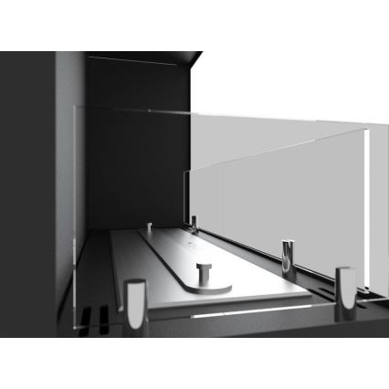 InFire - Lareira de canto BIO 45x90 cm 3kW preto