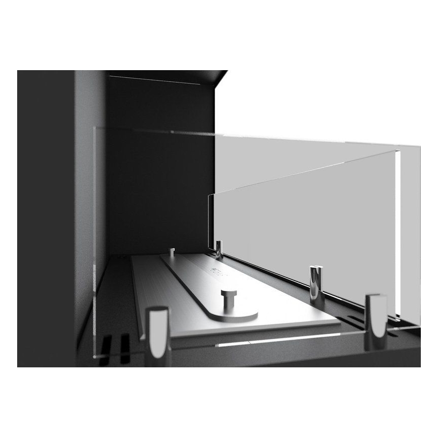 InFire - Lareira de canto BIO 45x90 cm 3kW preto