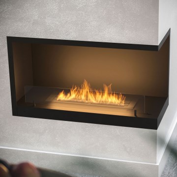 InFire - Lareira de canto BIO 80x45 cm 3,5kW preto