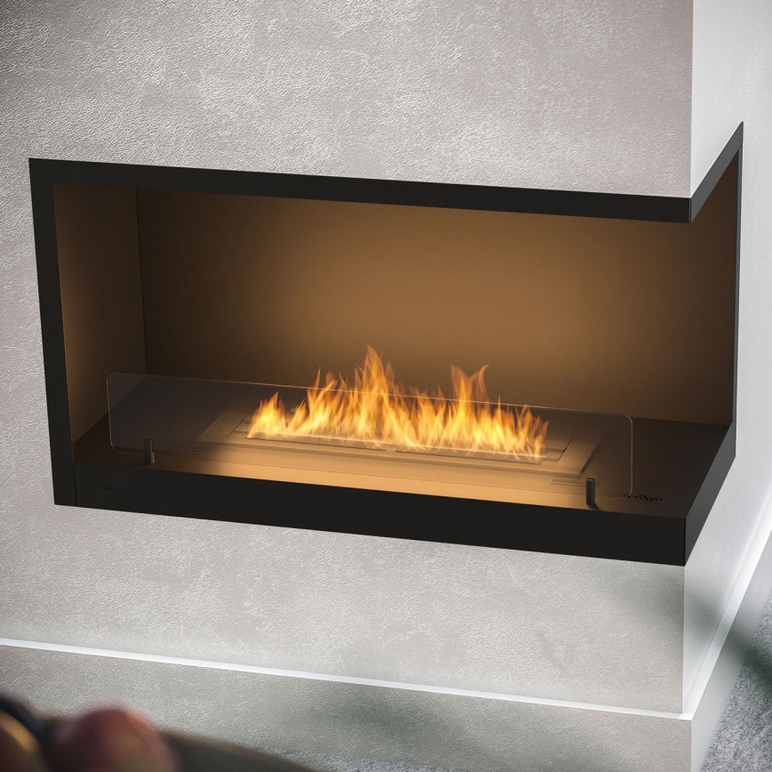 InFire - Lareira de canto BIO 80x45 cm 3,5kW preto