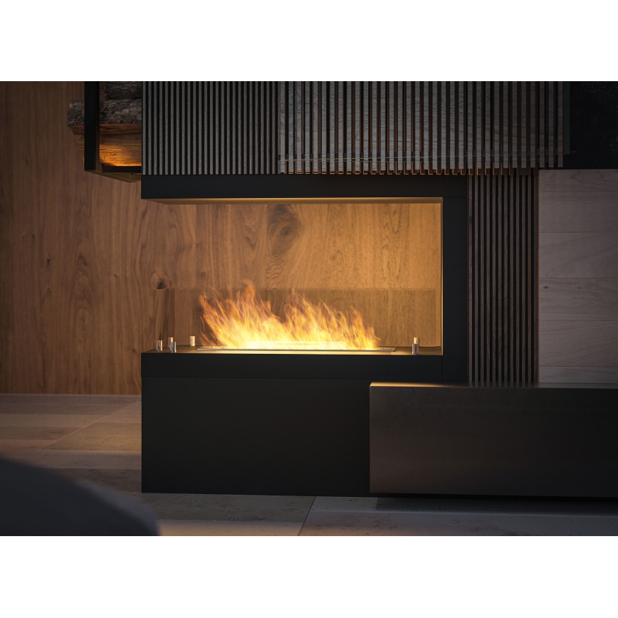 InFire - Lareira de canto BIO 80x50 cm 3kW bifacial