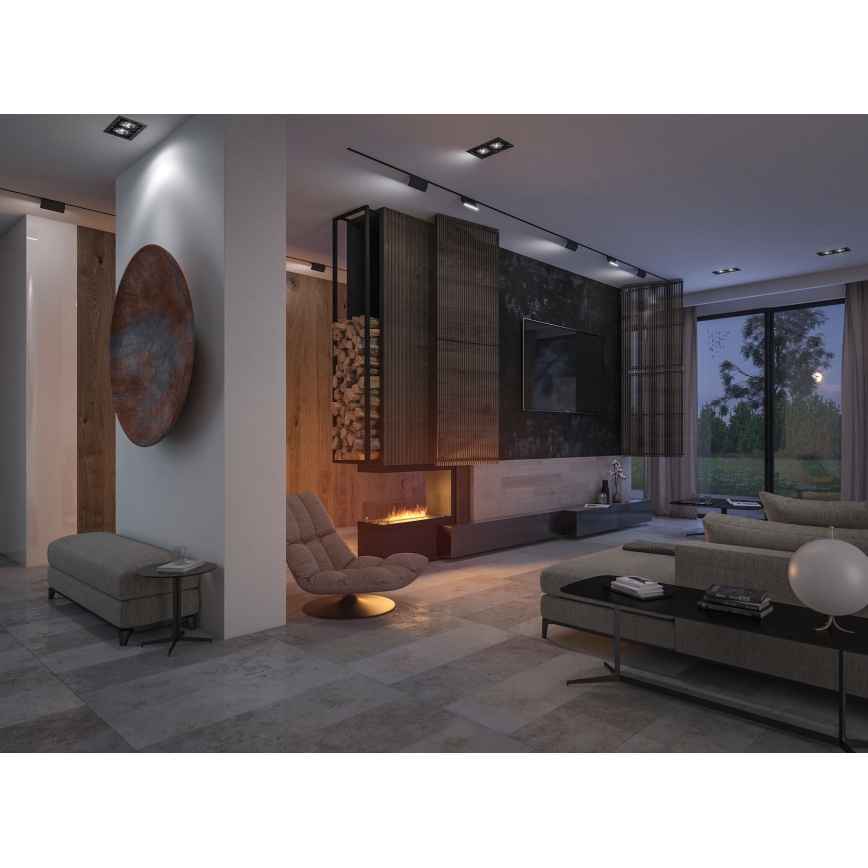 InFire - Lareira de canto BIO 80x50 cm 3kW bifacial