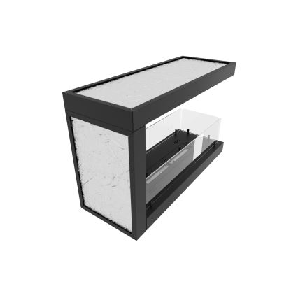 InFire - Lareira de canto BIO 80x50 cm 3kW bifacial