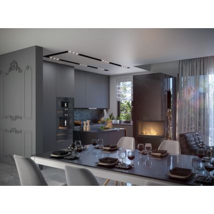 InFire - Lareira de canto BIO 84x54 cm 3kW preto