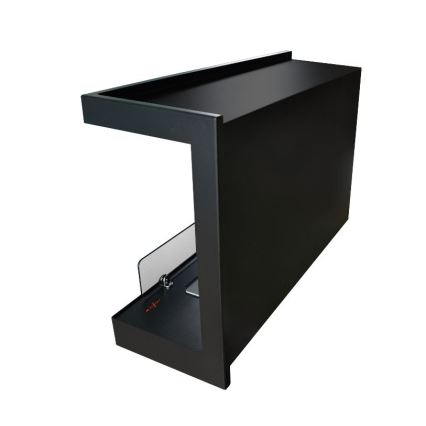 InFire - Lareira de canto BIO 84x54 cm 3kW preto