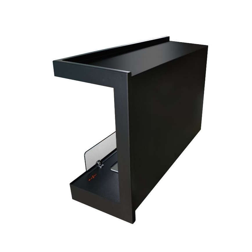 InFire - Lareira de canto BIO 84x54 cm 3kW preto
