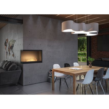 InFire - Lareira de canto BIO 84x54 cm 3kW preto
