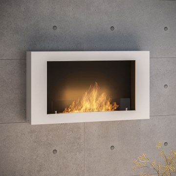InFire - Lareira de parede BIO 100x56 cm 3kW branco
