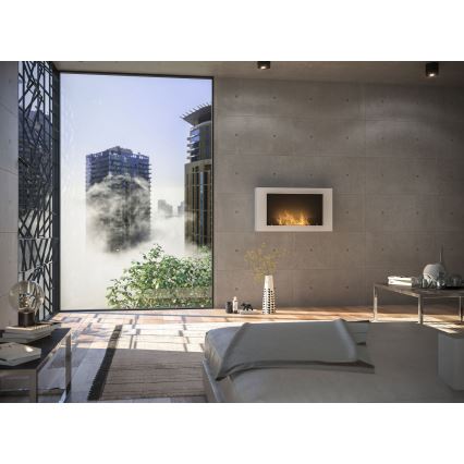 InFire - Lareira de parede BIO 100x56 cm 3kW branco