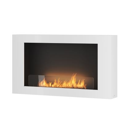 InFire - Lareira de parede BIO 100x56 cm 3kW branco