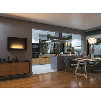 InFire - Lareira de parede BIO 100x56 cm 3kW preto