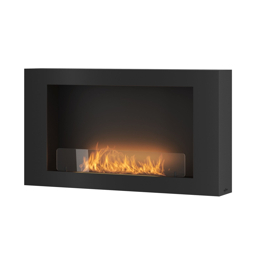 InFire - Lareira de parede BIO 100x56 cm 3kW preto