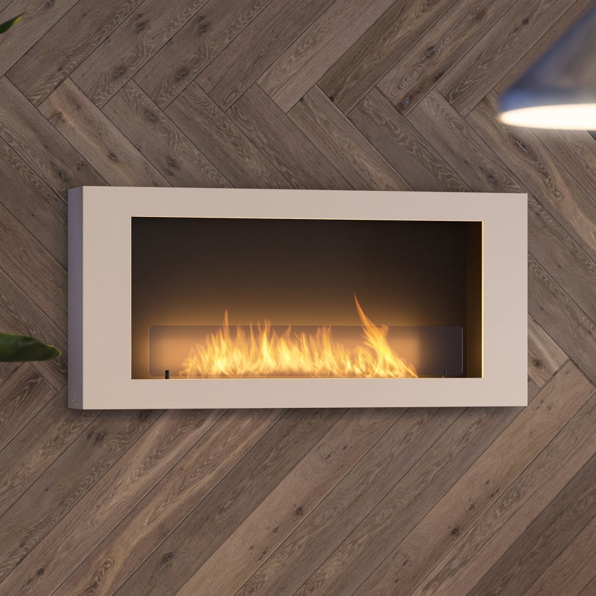 InFire - Lareira de parede BIO 120x56 cm 3kW branco