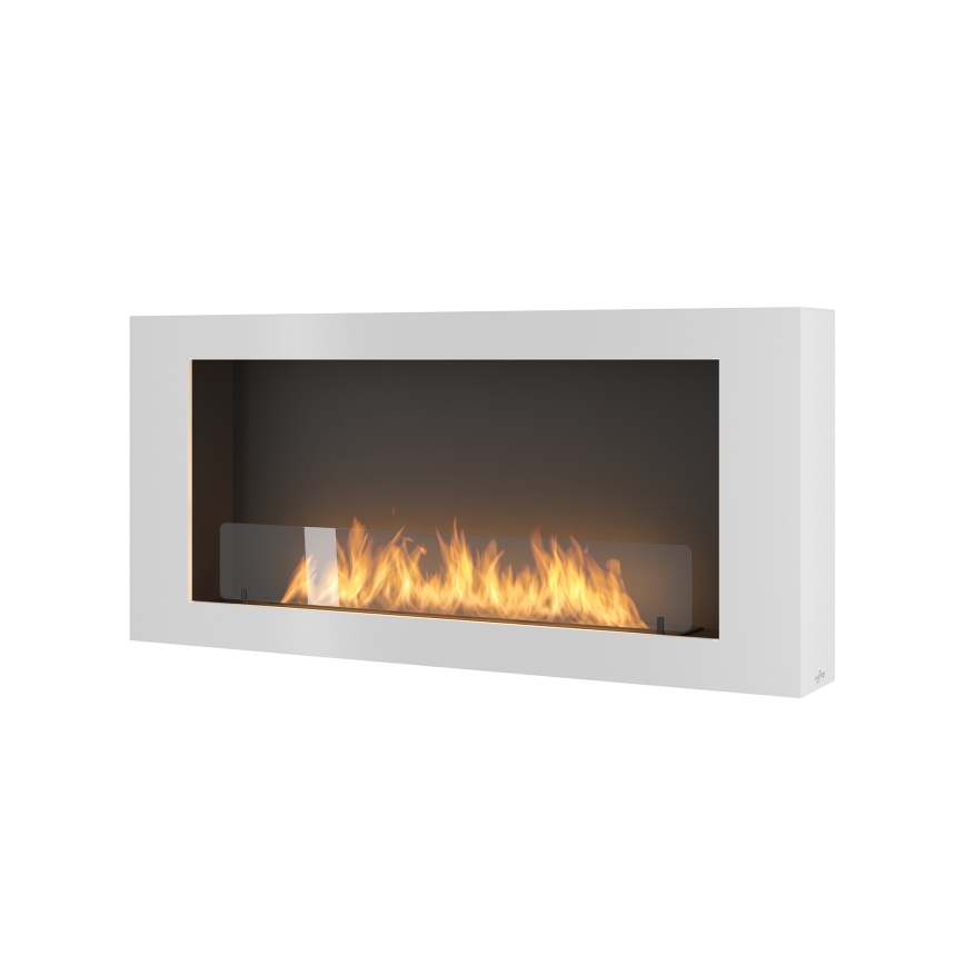 InFire - Lareira de parede BIO 120x56 cm 3kW branco