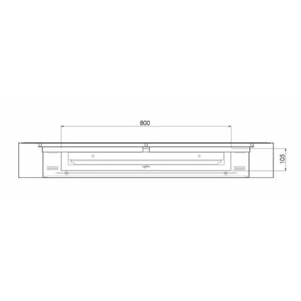 InFire - Lareira de parede BIO 120x56 cm 3kW branco