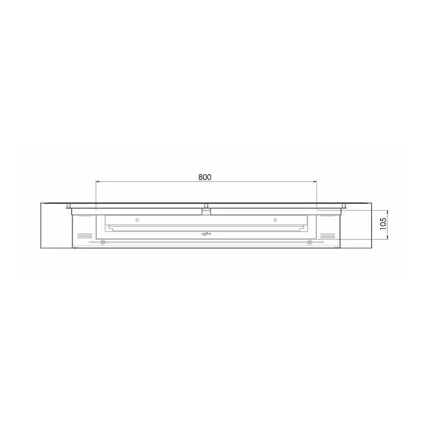 InFire - Lareira de parede BIO 120x56 cm 3kW branco