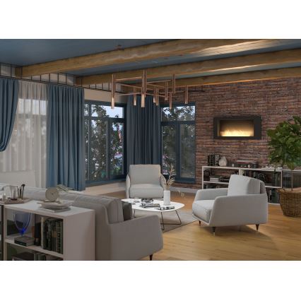 InFire - Lareira de parede BIO 120x56 cm 3kW preto