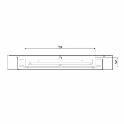 InFire - Lareira de parede BIO 120x56 cm 3kW preto