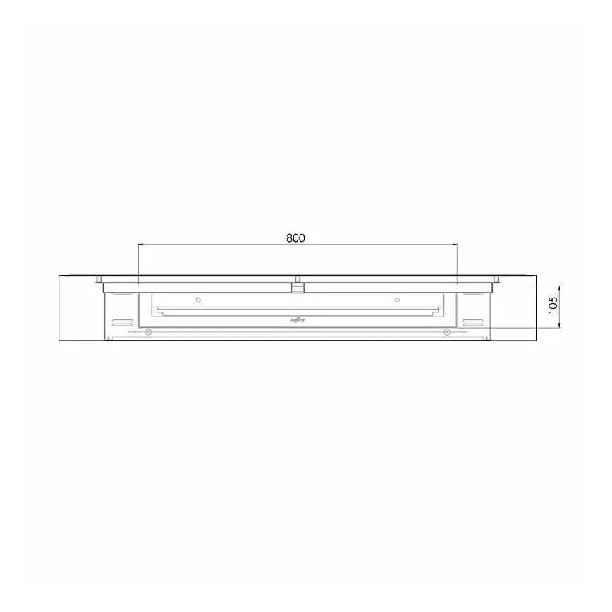 InFire - Lareira de parede BIO 120x56 cm 3kW preto
