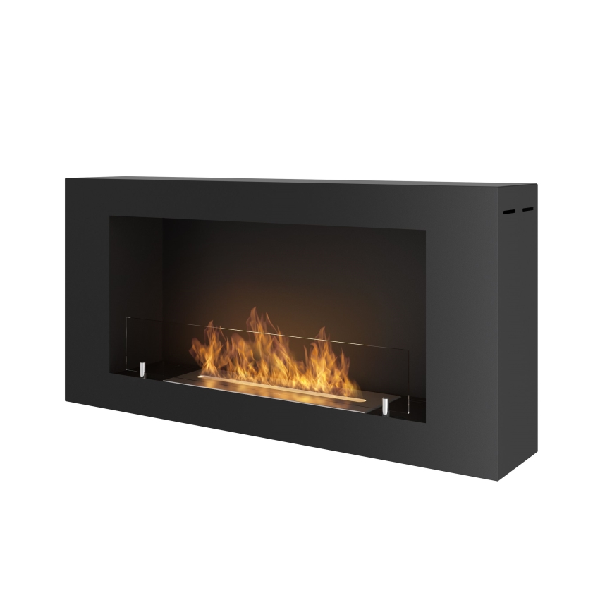 InFire - Lareira de parede BIO 44x91 cm 3kW preto
