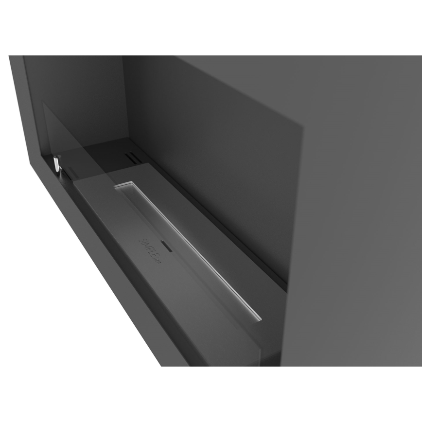 InFire - Lareira de parede BIO 44x91 cm 3kW preto