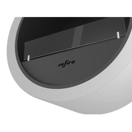 InFire - Lareira de parede BIO d. 70 cm 3kW branco