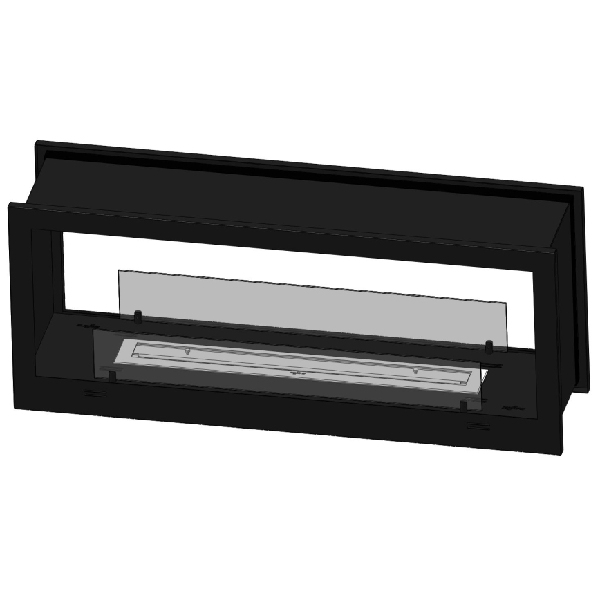 InFire - Lareira embutida BIO 120x50 cm 3kW bifacial