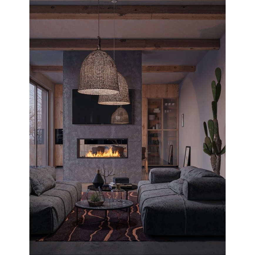 InFire - Lareira embutida BIO 48,5x123,5 cm 6kW preto