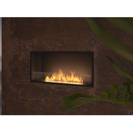 InFire - Lareira embutida BIO 49,4x104,4 cm 6kW preto