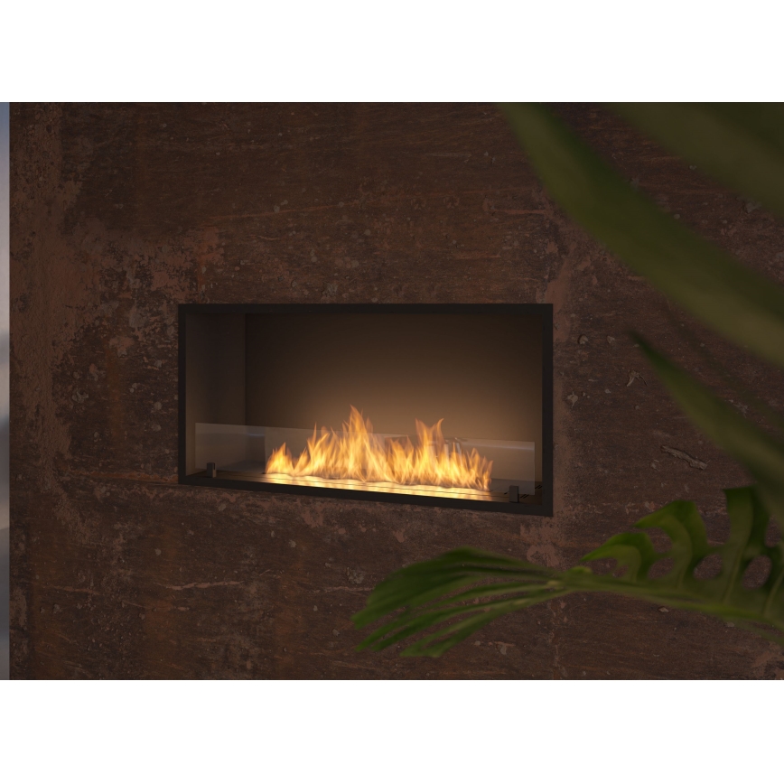InFire - Lareira embutida BIO 49,4x104,4 cm 6kW preto