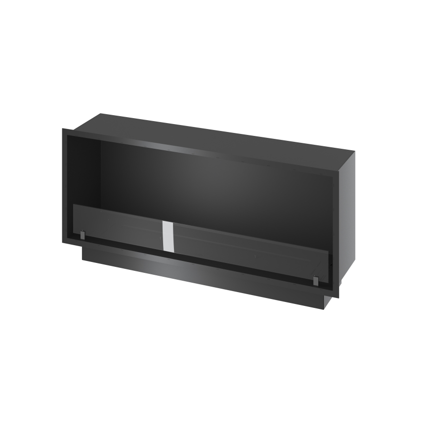 InFire - Lareira embutida BIO 49,4x124,4 cm 6kW preto
