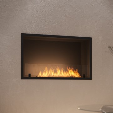 InFire - Lareira embutida BIO 49,4x84,4 cm 3,5kW preto