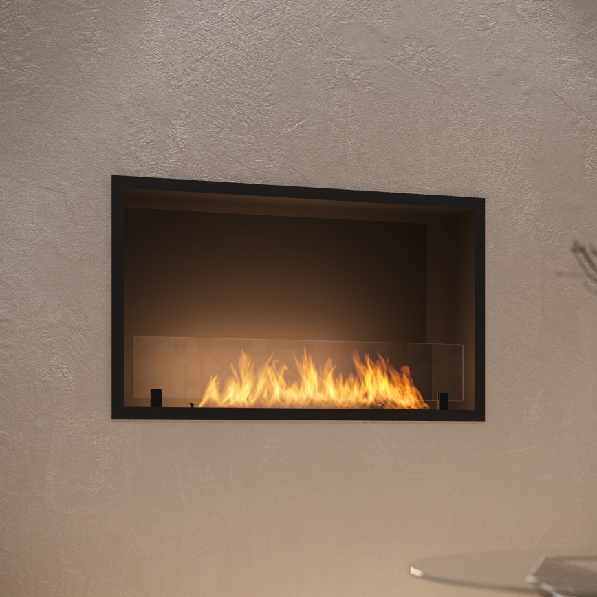 InFire - Lareira embutida BIO 49,4x84,4 cm 3,5kW preto