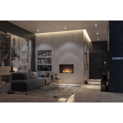 InFire - Lareira embutida BIO 49,4x84,4 cm 3,5kW preto