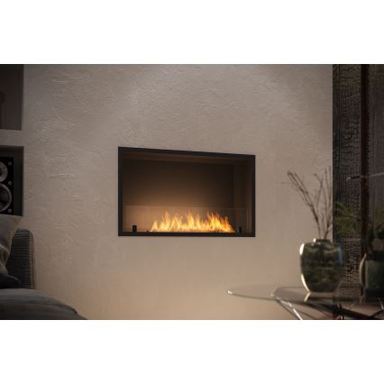 InFire - Lareira embutida BIO 49,4x84,4 cm 3,5kW preto