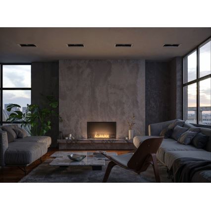 InFire - Lareira embutida BIO 49,4x84,4 cm 3,5kW preto