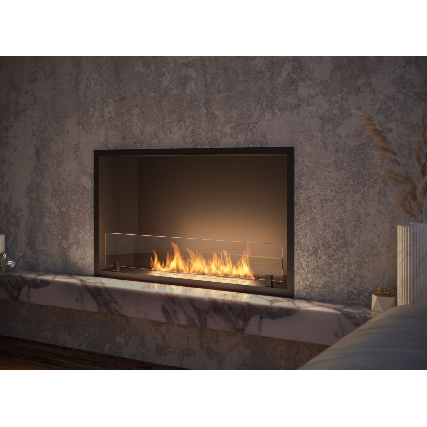 InFire - Lareira embutida BIO 49,4x84,4 cm 3,5kW preto