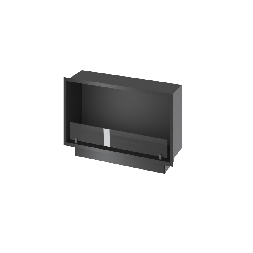 InFire - Lareira embutida BIO 49,4x84,4 cm 3,5kW preto