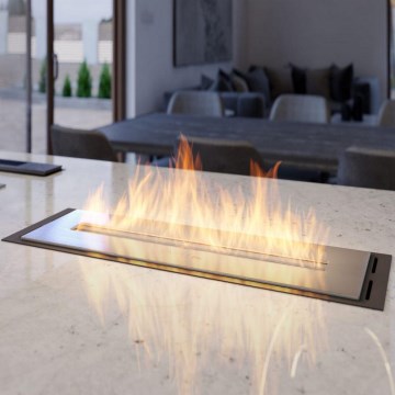 InFire - Lareira embutida BIO 5,5x50 cm 3kW preto