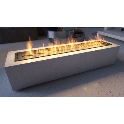 InFire - Lareira embutida BIO 7,5x120 cm 7kW preto