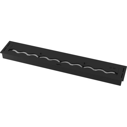InFire - Lareira embutida BIO 7,5x120 cm 7kW preto