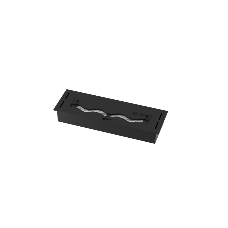 InFire - Lareira embutida BIO 7,5x50 cm 3,5kW preto