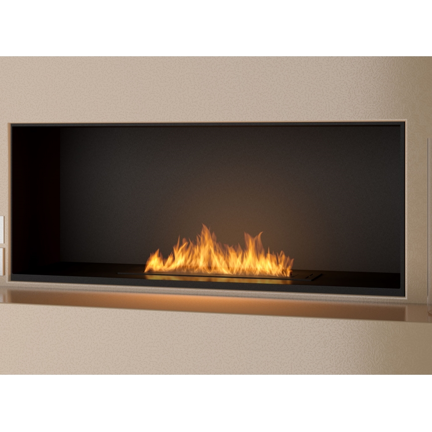 InFire - Lareira embutida BIO 7,5x60 cm 3,5kW preto