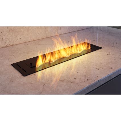 InFire - Lareira embutida BIO 7,5x60 cm 3,5kW preto