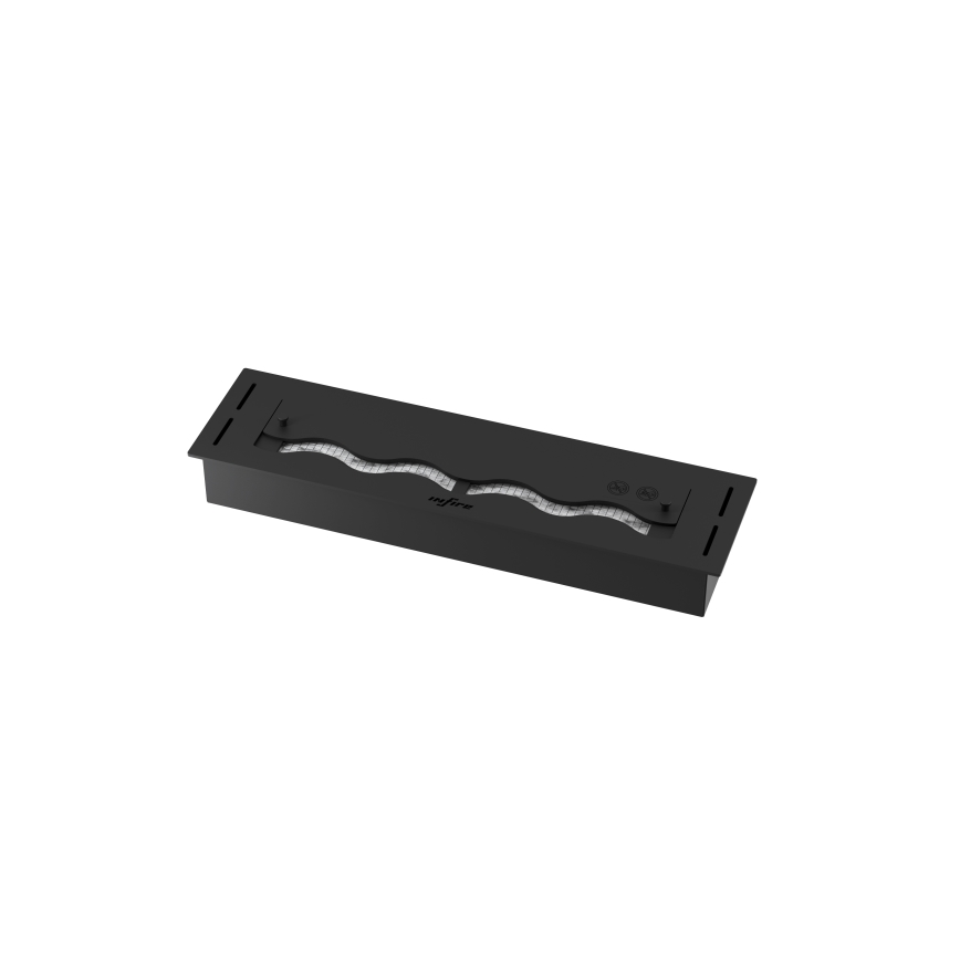 InFire - Lareira embutida BIO 7,5x60 cm 3,5kW preto
