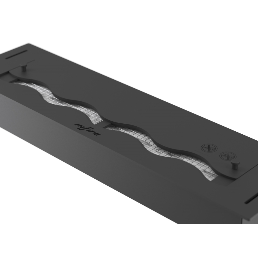 InFire - Lareira embutida BIO 7,5x60 cm 3,5kW preto