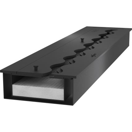 InFire - Lareira embutida BIO 7,5x80 cm 6kW preto