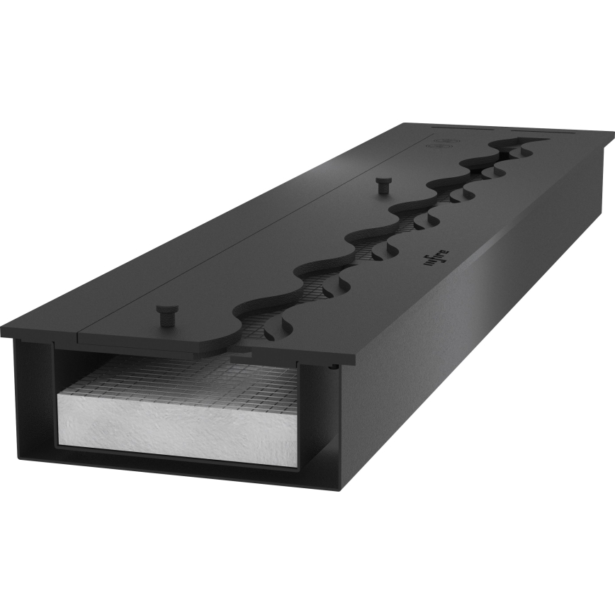 InFire - Lareira embutida BIO 7,5x80 cm 6kW preto