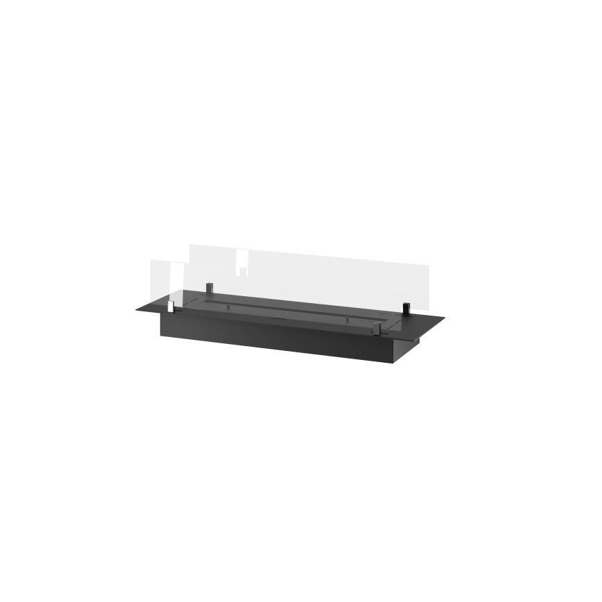 InFire - Lareira embutida BIO 8,5x100 cm 6kW preto